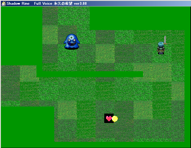 Screen shot1:fighting with slimes in a forest